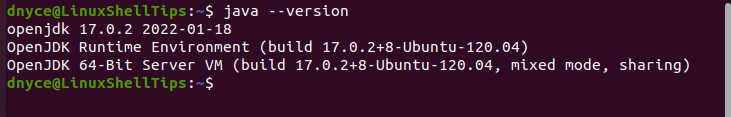 Check OpenJDK Version in Ubuntu