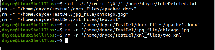 Delete Files in Linux