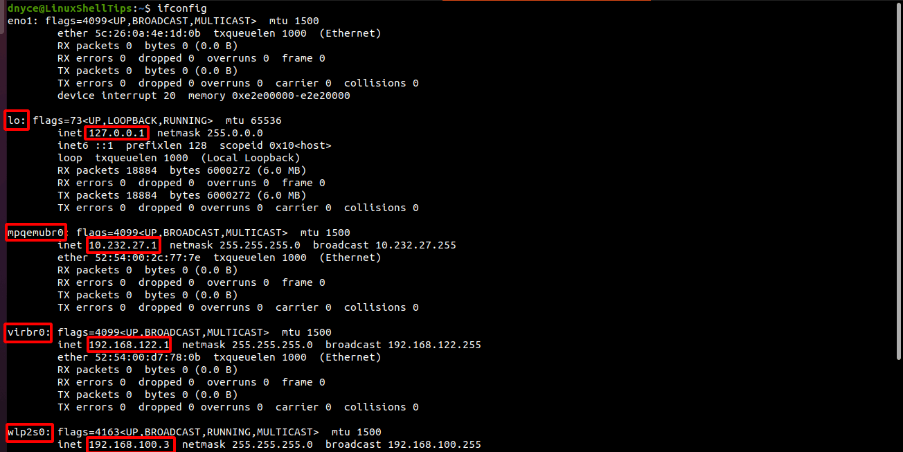 Find Linux IP Address