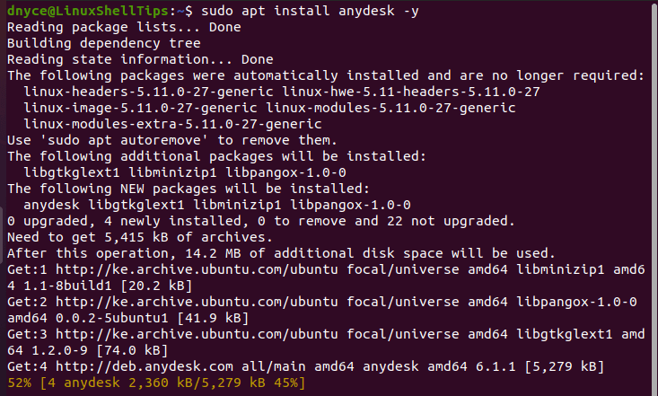 Install AnyDesk in Ubuntu