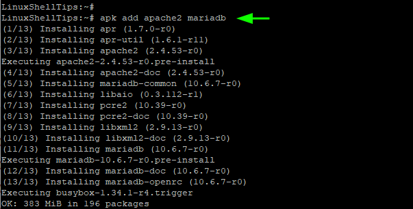 Install Packages in Alpine Linux