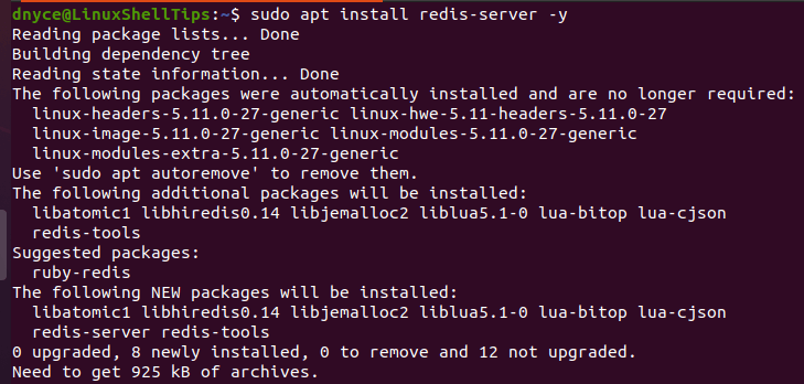 Install Redis in Ubuntu