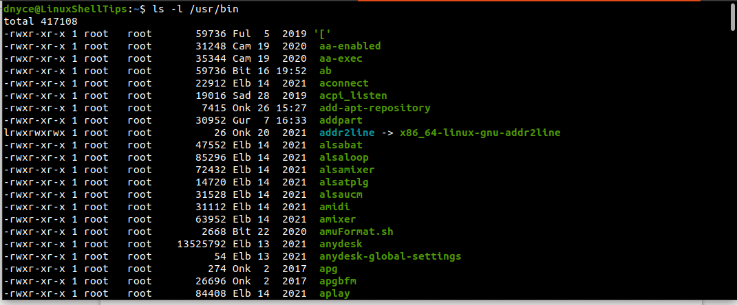 List All Linux Executable Programs