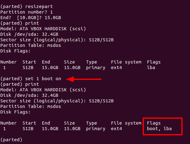 Make Linux Partition Bootable