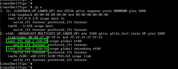 Multiple IP Address of Alpine Linux