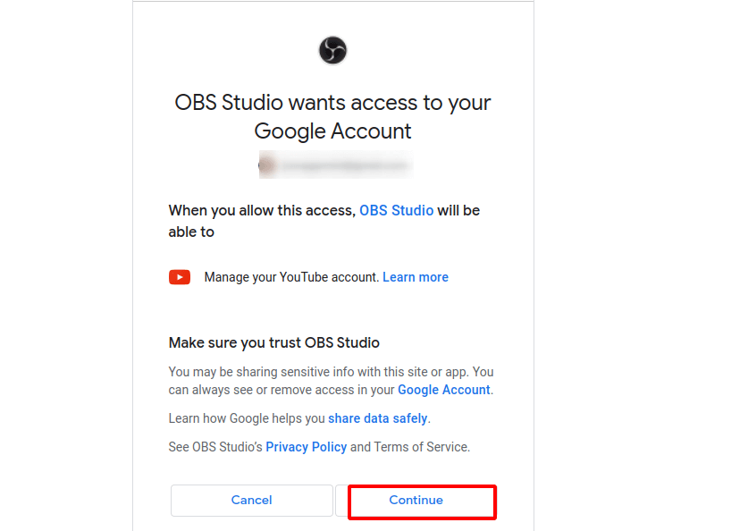 OBS Studio Account Permissions