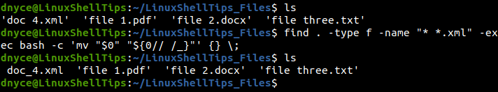 Remove Spaces from Filenames in Linux