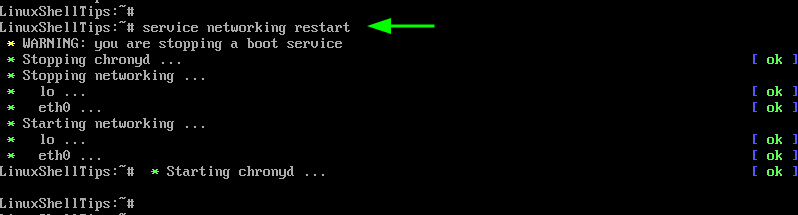 Restart Network in Alpine Linux