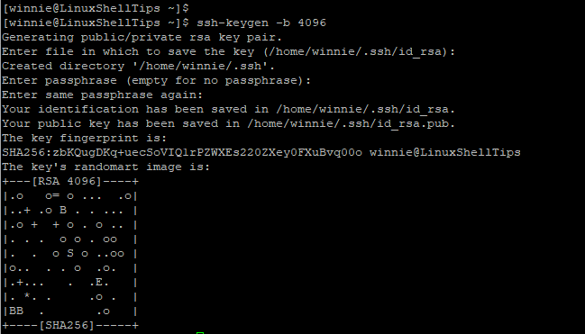 SSH Key Pair Summary