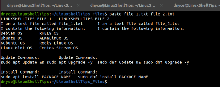 How to Display Two Files Side by Side in Linux