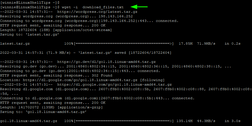 Wget Download Multiple Files