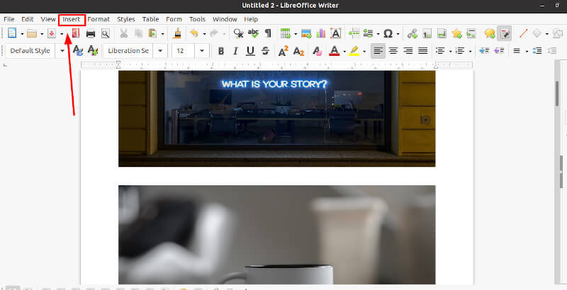 Insert Images to LibreOffice