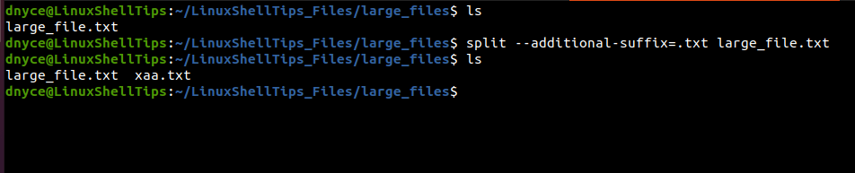 Retain File Extension While Splitting File