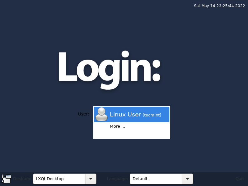 Start LXQT in Alpine Linux