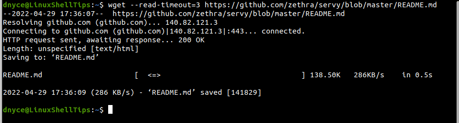 Wget Read Timeout Option