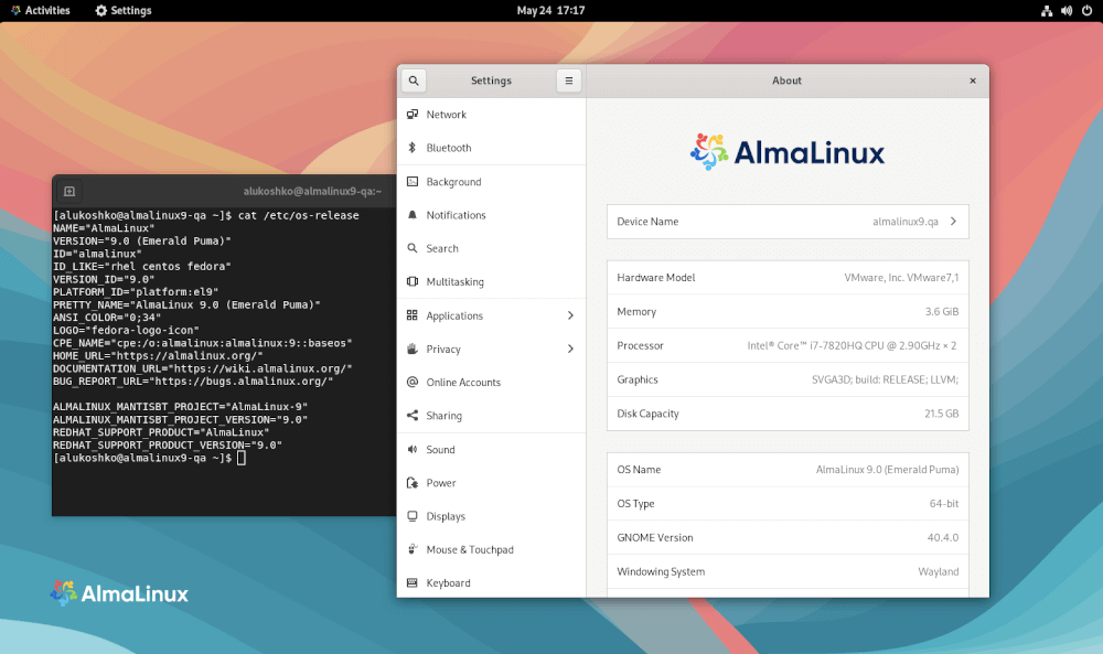 AlmaLinux 9 Desktop