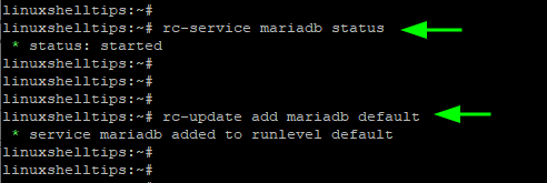 Enable MariaDB on Boot