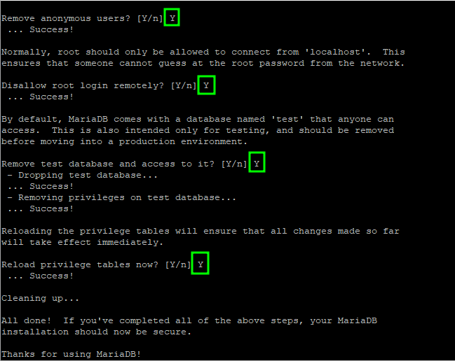 Secure MariaDB Server