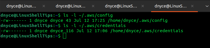 Store AWS CLI Configuration