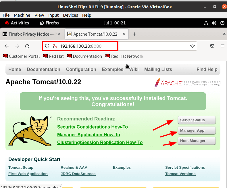 Apache Tomcat Web UI