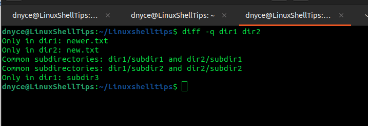 Comparing Two Directories in Linux