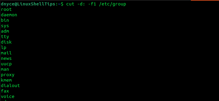List Linux Group Names