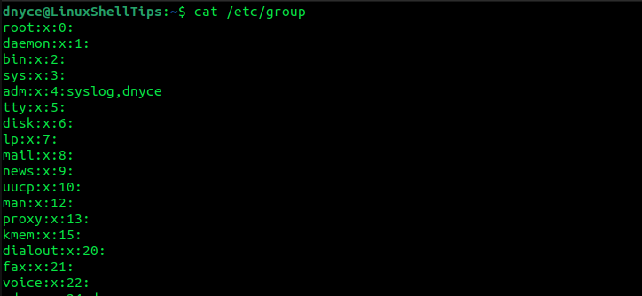 List Linux Groups