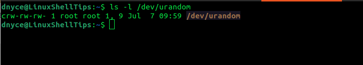 /dev/urandom File in Linux