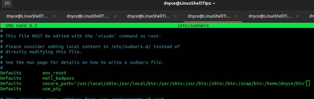 Add PATH Variable to Sudoer