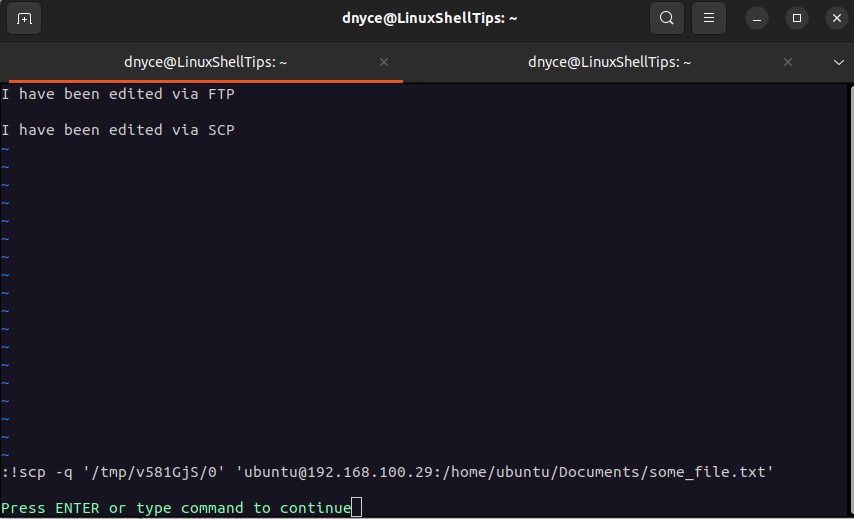 Edit Files Using Scp in Linux