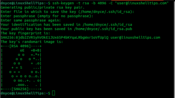 Generate SSH RSA Keygen