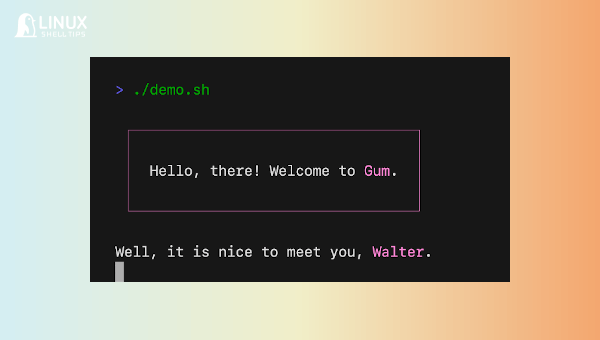 Gum - A Tool for Glamorous Shell Scripts in Linux