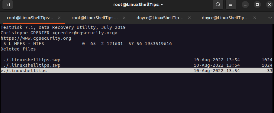 Recover Deleted File in Linux