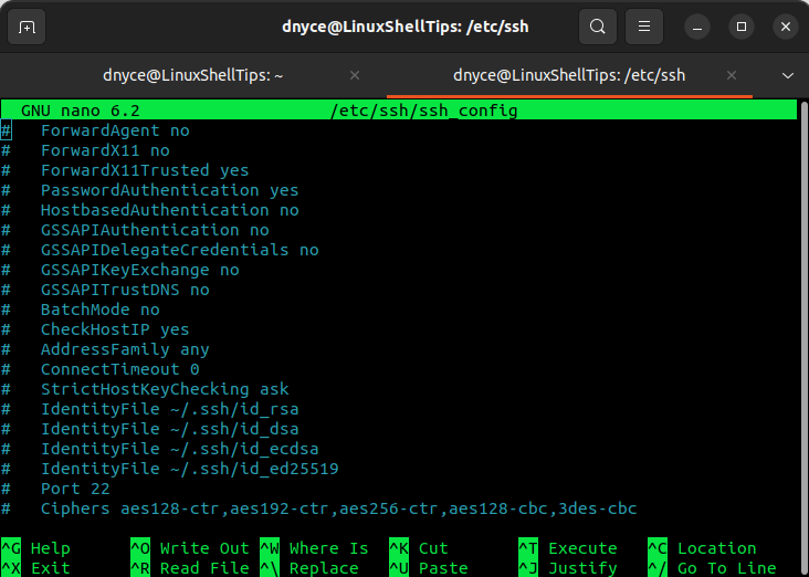 SSH Configuration File