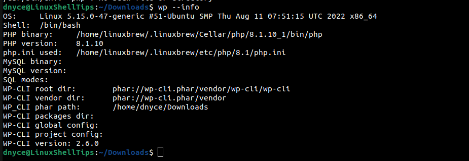 Check WP CLI Version