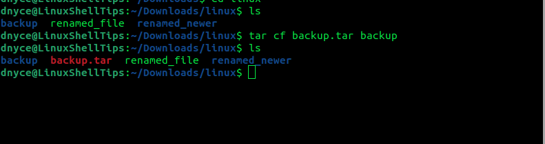 Create Tar Archive in Linux