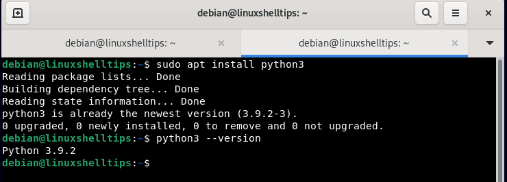 Install Python in Debian