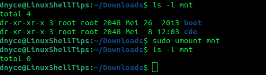 Linux Unmount File in Linux