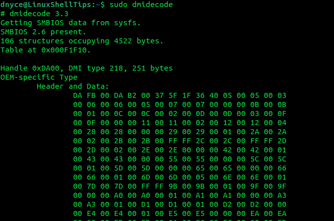 List Linux Motherboard Info