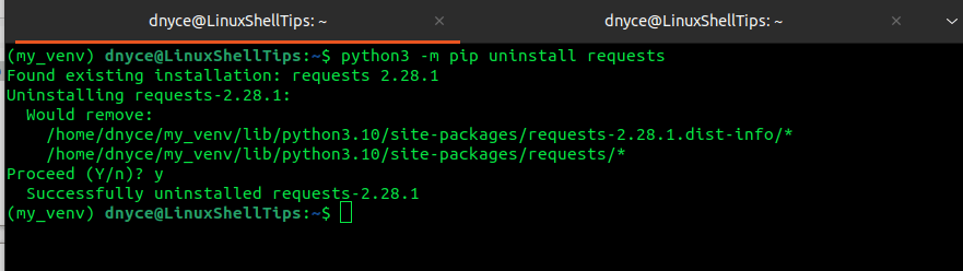 PIP - Uninstall Python Package in Linux