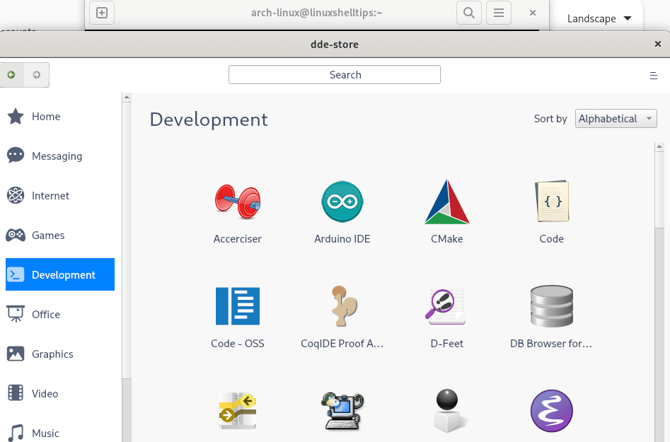 Deepin App Store for Arch Linux