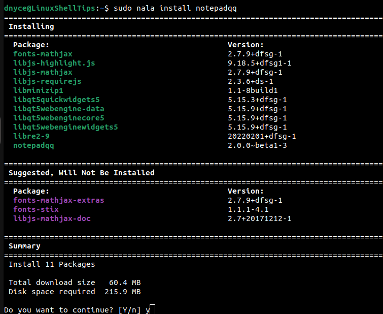 Package Installation Process