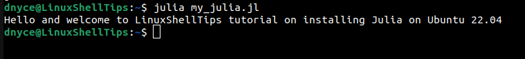 Test Julia Program