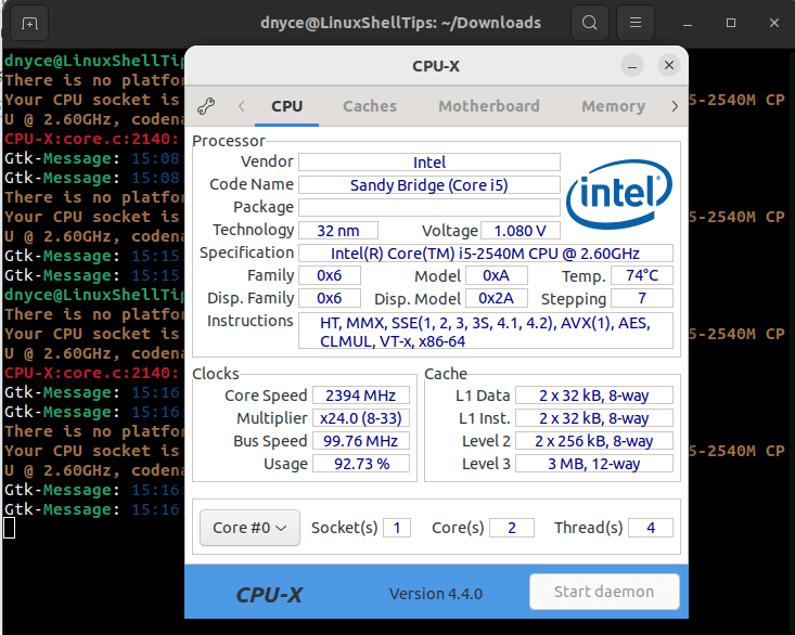 View Linux CPU Information