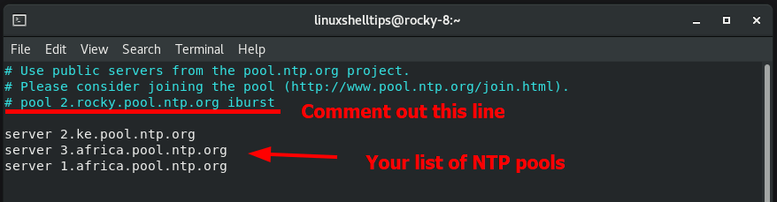 Configure NTP Pool in Rocky Linux