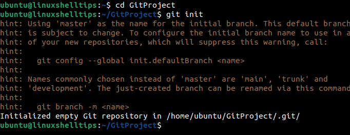 Creates a New Git Repository