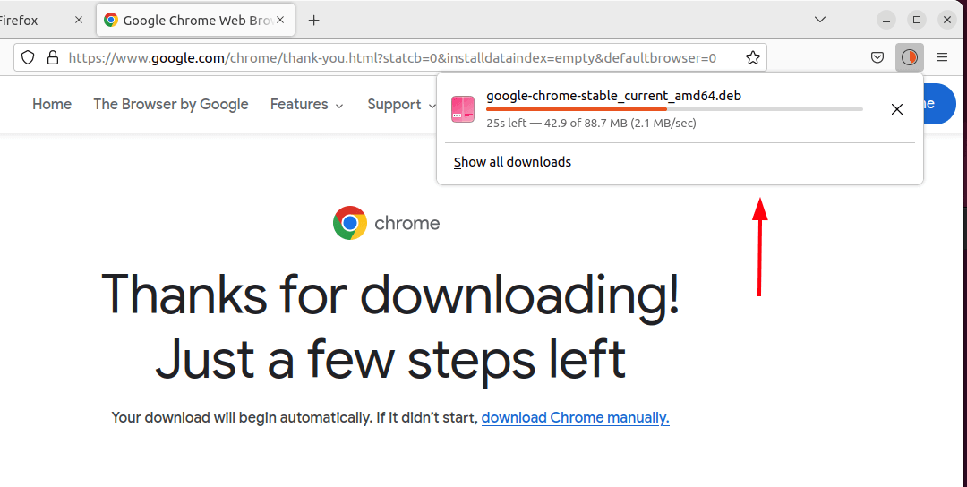 Download Google Chrome on Ubuntu