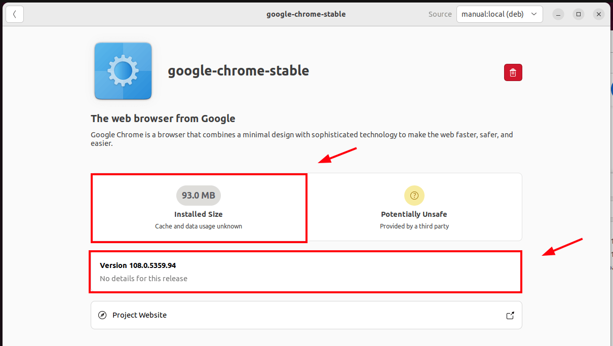 Google Chrome Install Summary