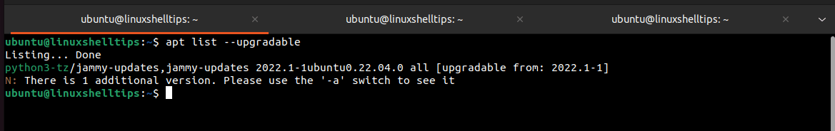 apt List Package Upgrades