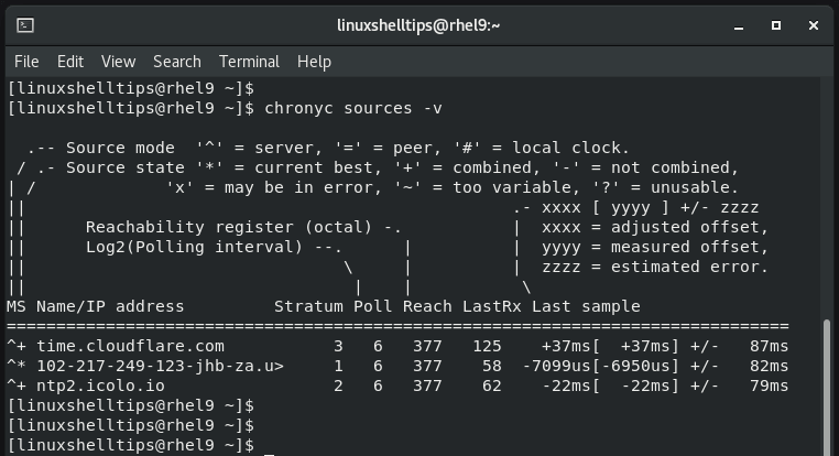 Check Chrony NTP Source -Summary